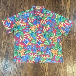 Vintage Vibrant Floral Hawaiian Shirt